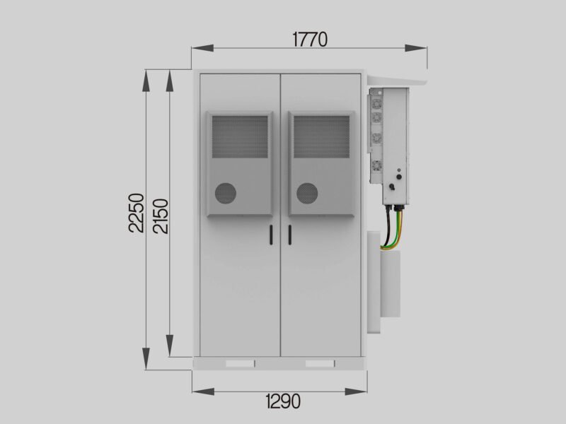 Energy Storage Solution 50-125kW 160-241kWh All-in-One Outdoor Battery Cabinet