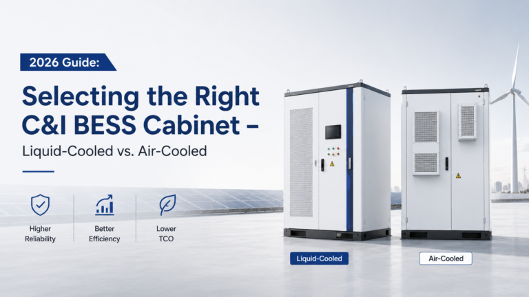 Vansenergy all-in-one C&I BESS cabinets featuring both liquid-cooled and air-cooled thermal management for commercial energy storage