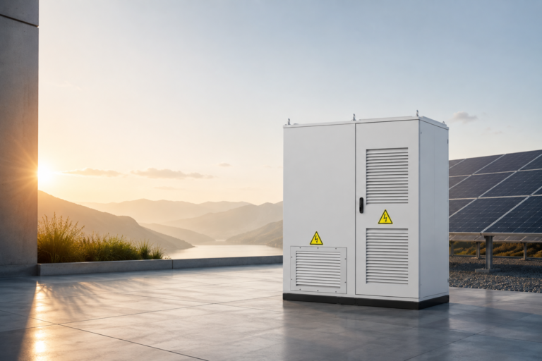 Commercial Battery Energy Storage System integrated with solar power